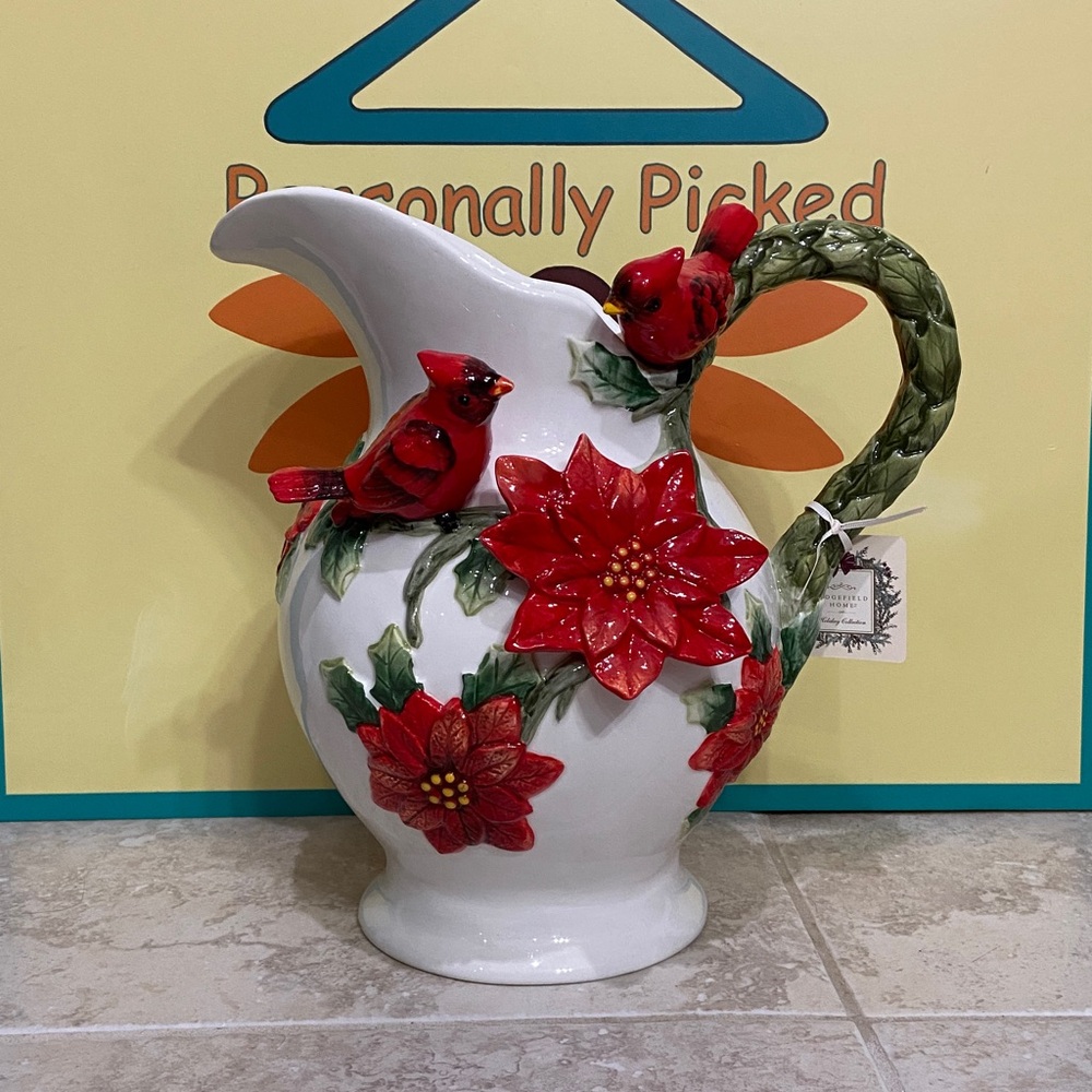 Corner Ruby Holiday Pitcher